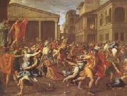Nicolas Poussin The Rape of the Sabines (mk05) oil on canvas